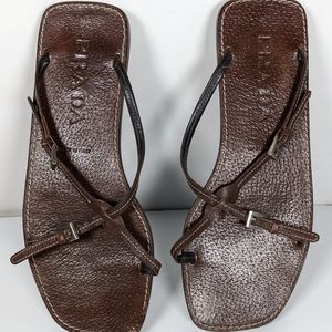 Prada minimalist sandal strappy 35, US 5.5